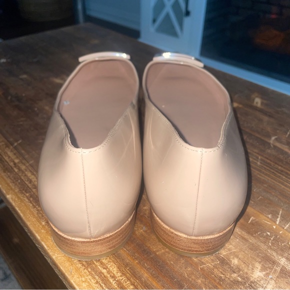 Linea Paolo Nessa Pointed Toe Patent Leather Flats In Desert Sand Sz 12 - Picture 6 of 8